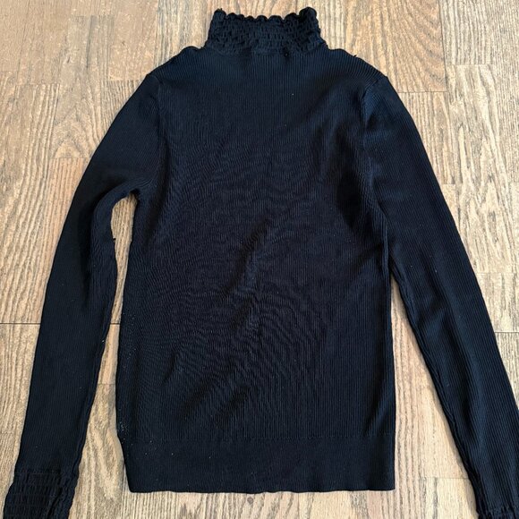 ZARA KNIT SWEATER TOP LONG SLEEVE M BLACK 9874 / 111 - Picture 7 of 8